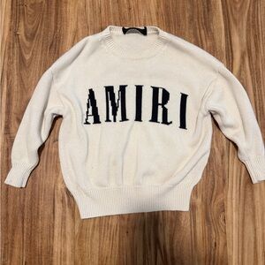 AMIRI White Sweater with Black Logo